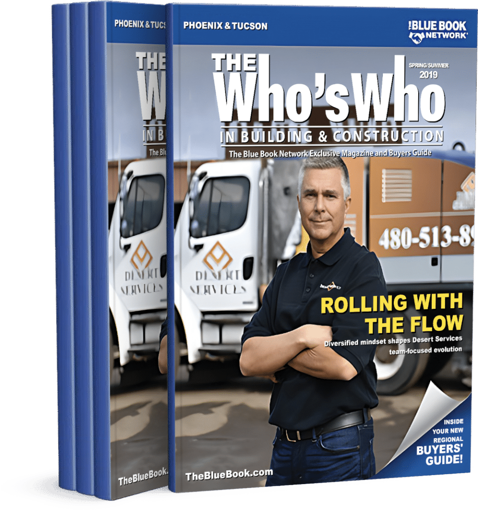 whos who magazine cover with desert services